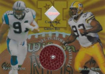 1997 Collector's Edge Masters - Playoff Game Ball Diamond #11 Kevin Greene / Reggie White Front