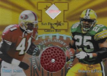 1997 Collector's Edge Masters - Playoff Game Ball Diamond #13 Dorsey Levens /Terry Kirby Front