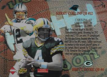 1997 Collector's Edge Masters - Playoff Game Ball Diamond #18 Kerry Collins / Brett Favre Back