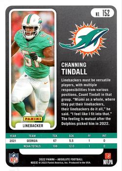 2022 Panini Absolute - Retail #152 Channing Tindall Back