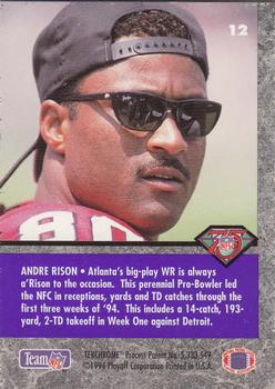 1994 Playoff Contenders #12 Andre Rison Back
