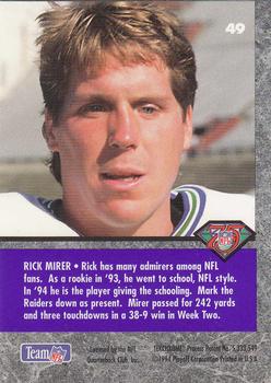 1994 Playoff Contenders #49 Rick Mirer Back