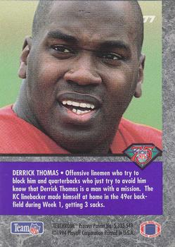 1994 Playoff Contenders #77 Derrick Thomas Back