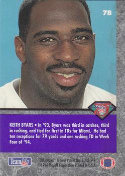 1994 Playoff Contenders #78 Keith Byars Back