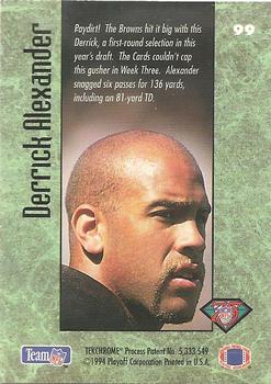 1994 Playoff Contenders #99 Derrick Alexander Back