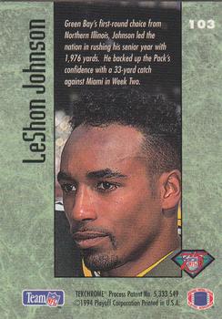 1994 Playoff Contenders #103 LeShon Johnson Back