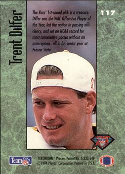 1994 Playoff Contenders #117 Trent Dilfer Back