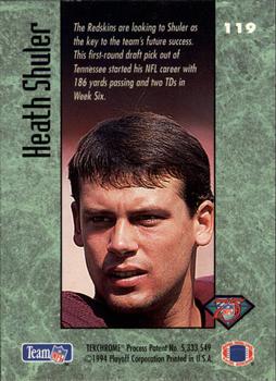 1994 Playoff Contenders #119 Heath Shuler Back