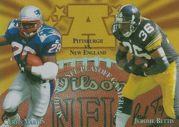 1997 Collector's Edge Masters - Playoff Game Ball Holofoil Proofs #7 Curtis Martin / Jerome Bettis Front