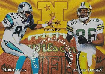 1997 Collector's Edge Masters - Playoff Game Ball Holofoil Proofs #19 Mark Carrier / Antonio Freeman Front