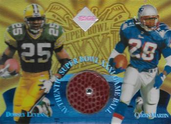 1997 Collector's Edge Masters - Super Bowl XXXI Game Ball Diamond #2 Dorsey Levens / Curtis Martin Front