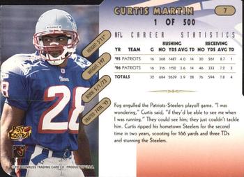 1997 Donruss - Press Proofs Gold Die Cuts #7 Curtis Martin Back