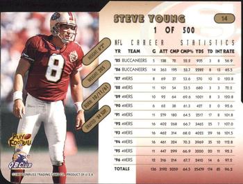 1997 Donruss - Press Proofs Gold Die Cuts #14 Steve Young Back