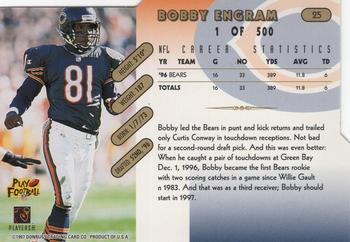 1997 Donruss - Press Proofs Gold Die Cuts #25 Bobby Engram Back