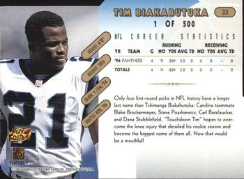 1997 Donruss - Press Proofs Gold Die Cuts #33 Tim Biakabutuka Back
