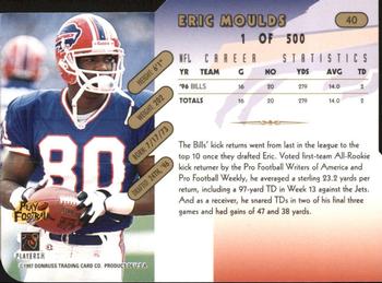 1997 Donruss - Press Proofs Gold Die Cuts #40 Eric Moulds Back
