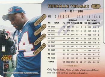 1997 Donruss - Press Proofs Gold Die Cuts #43 Thurman Thomas Back
