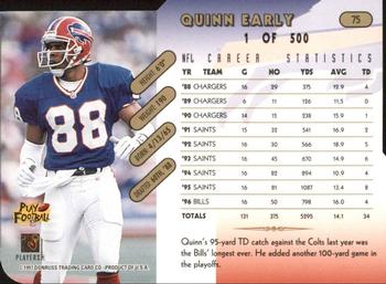 1997 Donruss - Press Proofs Gold Die Cuts #75 Quinn Early Back