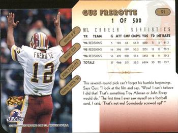 1997 Donruss - Press Proofs Gold Die Cuts #91 Gus Frerotte Back