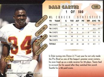 1997 Donruss - Press Proofs Gold Die Cuts #145 Dale Carter Back