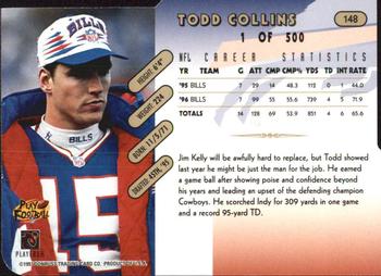 1997 Donruss - Press Proofs Gold Die Cuts #148 Todd Collins Back