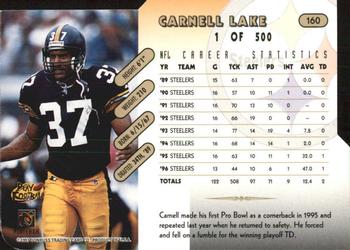 1997 Donruss - Press Proofs Gold Die Cuts #160 Carnell Lake Back