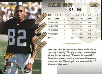 1997 Donruss - Press Proofs Gold Die Cuts #181 James Jett Back