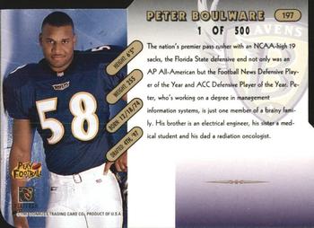 1997 Donruss - Press Proofs Gold Die Cuts #197 Peter Boulware Back