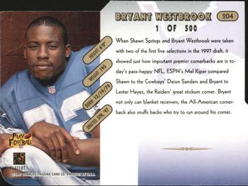 1997 Donruss - Press Proofs Gold Die Cuts #204 Bryant Westbrook Back