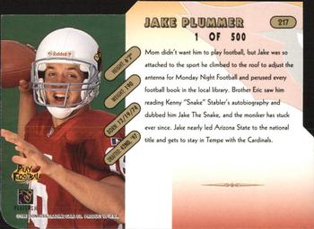 1997 Donruss - Press Proofs Gold Die Cuts #217 Jake Plummer Back