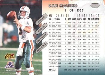 1997 Donruss - Press Proofs Silver #1 Dan Marino Back