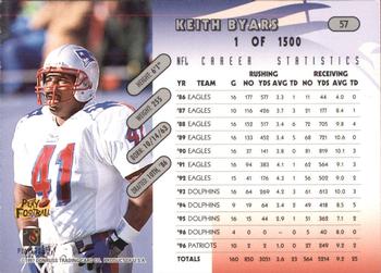 1997 Donruss - Press Proofs Silver #57 Keith Byars Back