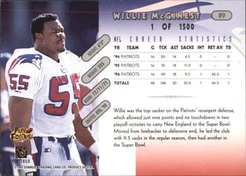1997 Donruss - Press Proofs Silver #89 Willie McGinest Back