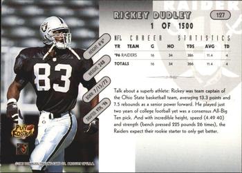 1997 Donruss - Press Proofs Silver #127 Rickey Dudley Back