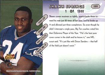 1997 Donruss - Press Proofs Silver #199 Shawn Springs Back