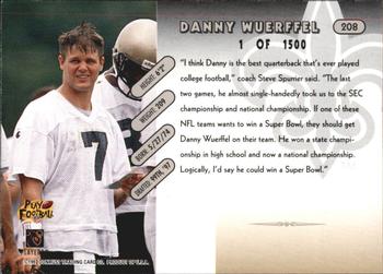 1997 Donruss - Press Proofs Silver #208 Danny Wuerffel Back