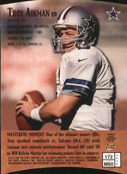 1997 Finest - Embossed #172 Troy Aikman Back