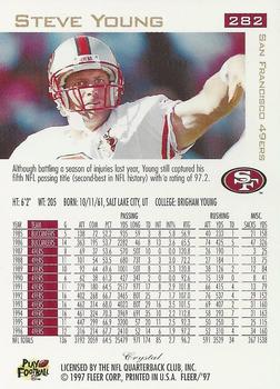 1997 Fleer - Traditions Crystal #282 Steve Young Back