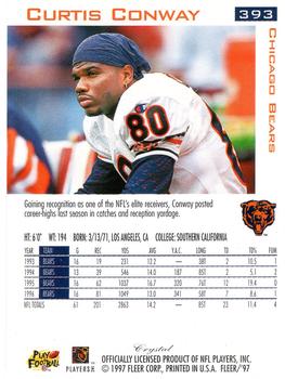 1997 Fleer - Traditions Crystal #393 Curtis Conway Back