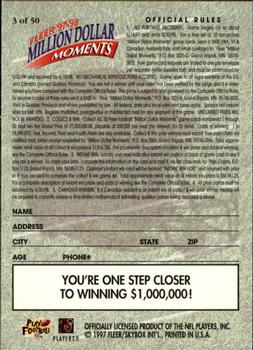 1997 Fleer - Million Dollar Moments Game Cards #3 Sid Luckman Back
