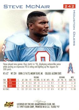 1997 Fleer - Traditions Tiffany #242 Steve McNair Back