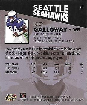1997 Fleer Goudey - Gridiron Greats #71 Joey Galloway Back