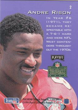 1994 Playoff Contenders - Throwbacks #2 Andre Rison Back