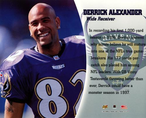 1997 Leaf Signature - Autographs #NNO Derrick Alexander Back