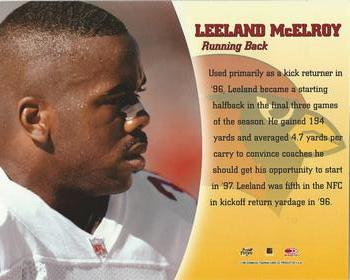 1997 Leaf Signature - Autographs First Down Markers #NNO Leeland McElroy Back