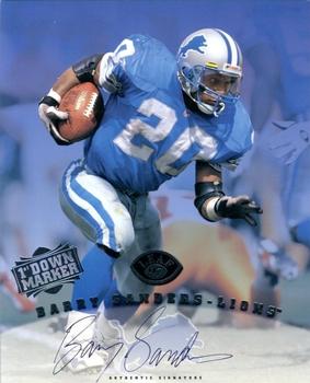 1997 Leaf Signature - Autographs First Down Markers #NNO Barry Sanders Front