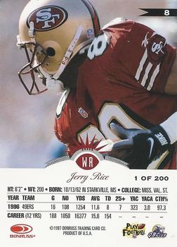 1997 Leaf Signature - Proofs #8 Jerry Rice Back