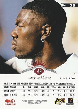 1997 Leaf Signature - Proofs #38 Terrell Owens Back