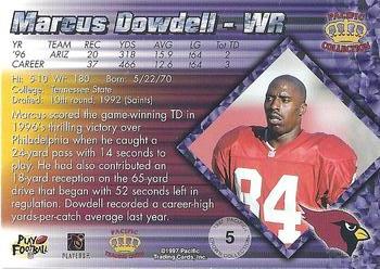1997 Pacific Crown Collection - Copper #5 Marcus Dowdell Back