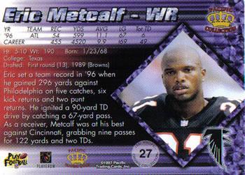 1997 Pacific Crown Collection - Copper #27 Eric Metcalf Back